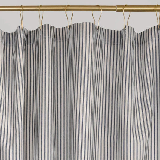 Vintage Ticking Stripe Shower Curtain | 5 Colors | 3 Sizes