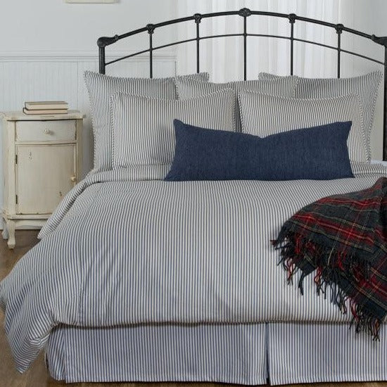 Ticking Stripe Duvet Navy Blue